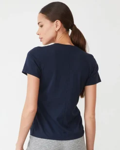 MONROW Basic V Neck BLUEBLACK Online